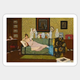 A Reverie, In The Artist's House by John Atkinson Grimshaw Sticker